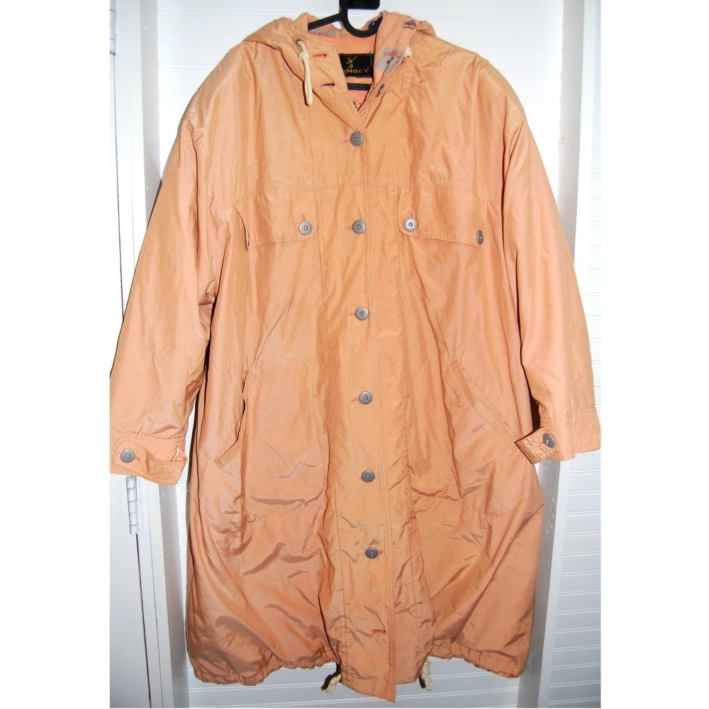 Women's Vintage‎ Raincoat size medium Lined Puffy hooded jacket Tomboy Korea